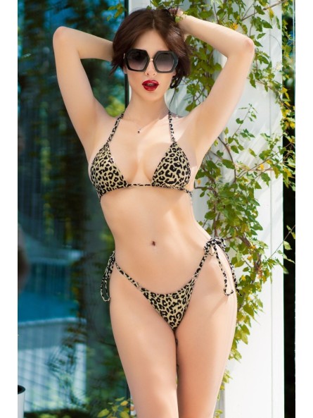 CR 4604 Leopardowy komplet bikini