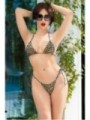 CR 4604 Leopardowy komplet bikini