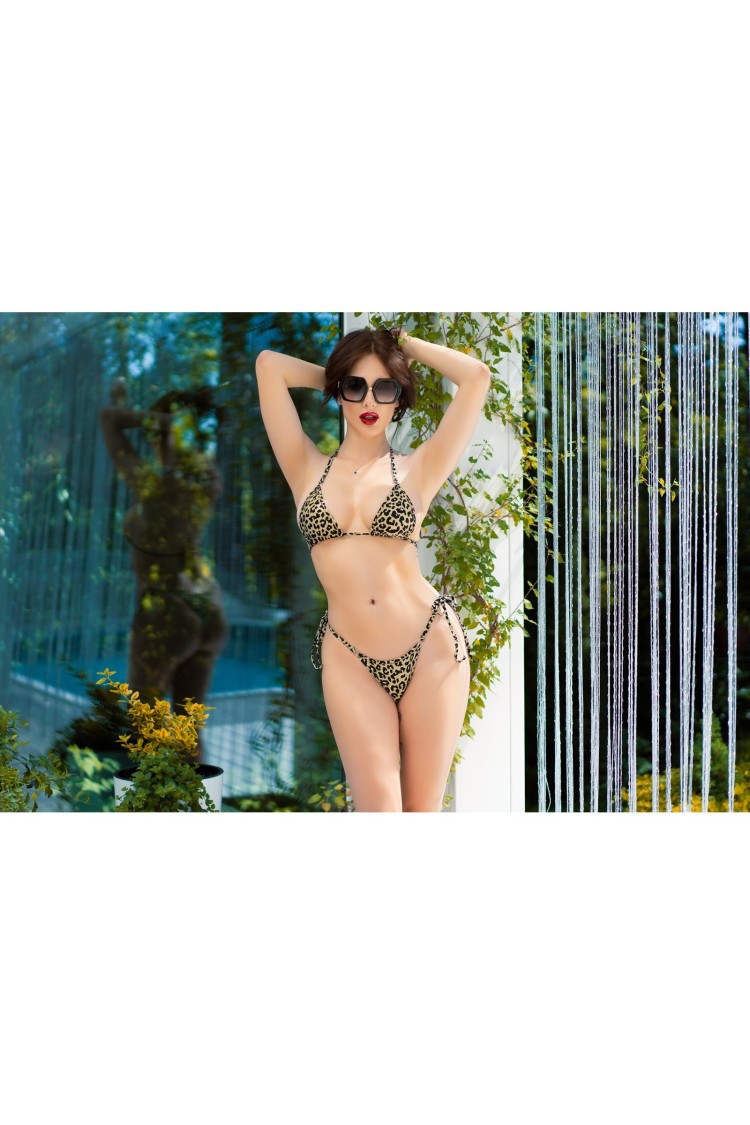 CR 4604 Leopardowy komplet bikini