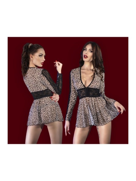 CR 4486 Leopardowy Peniuar