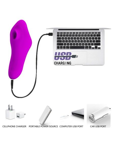 Pretty Love Magic Fish – Wibrator z funkcją ssącą, 12 trybów