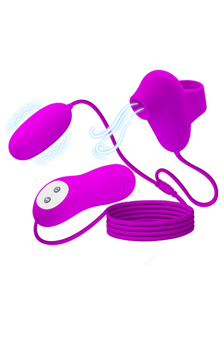WIBRATOR PRETTY LOVE SUCTION & VIBROBULLETS