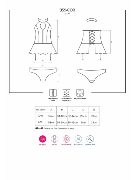 859-Cor-1 Gorset S/M Obsessive