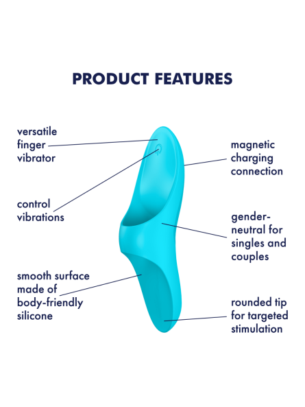 Wibrator na palec Satisfyer Teaser Light Blue