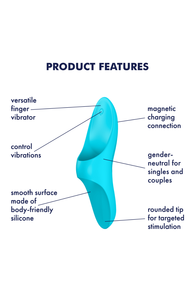 Wibrator na palec Satisfyer Teaser Light Blue