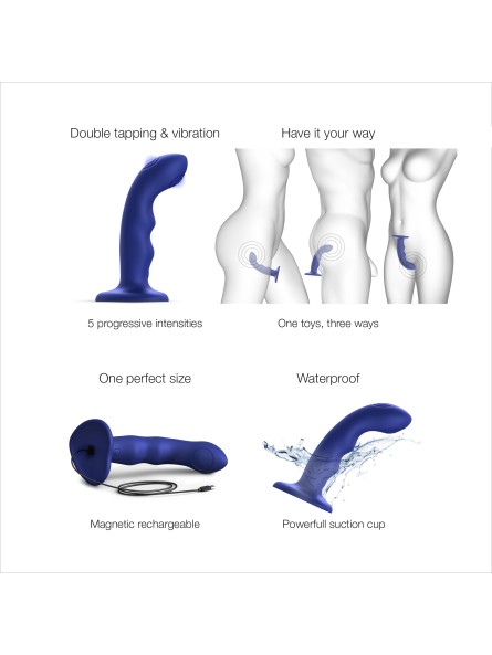 Strap-on-me Tapping Dildo Wave Night Blue