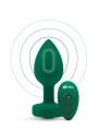 Korek analny Vibrating Jewel Plug M/L Emerald Green b-Vibe