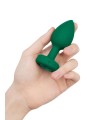 Korek analny Vibrating Jewel Plug M/L Emerald Green b-Vibe
