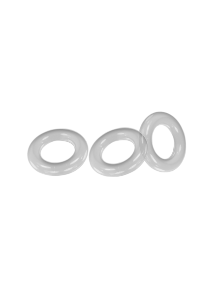 Zestaw pierścieni Willy Rings Cockrings 3 Pcs Clear Oxballs