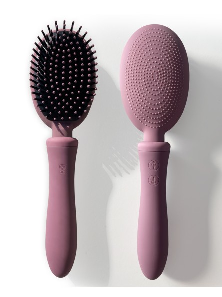 Vibraliss wibrująca szczotka do włosów Vibrating Brush Rose Pudre