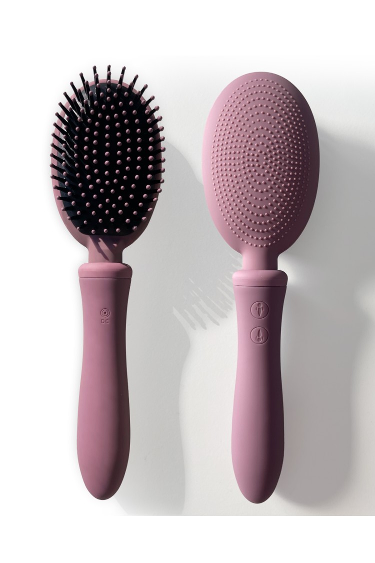 Vibraliss wibrująca szczotka do włosów Vibrating Brush Rose Pudre