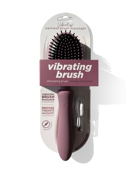 Vibraliss wibrująca szczotka do włosów Vibrating Brush Rose Pudre