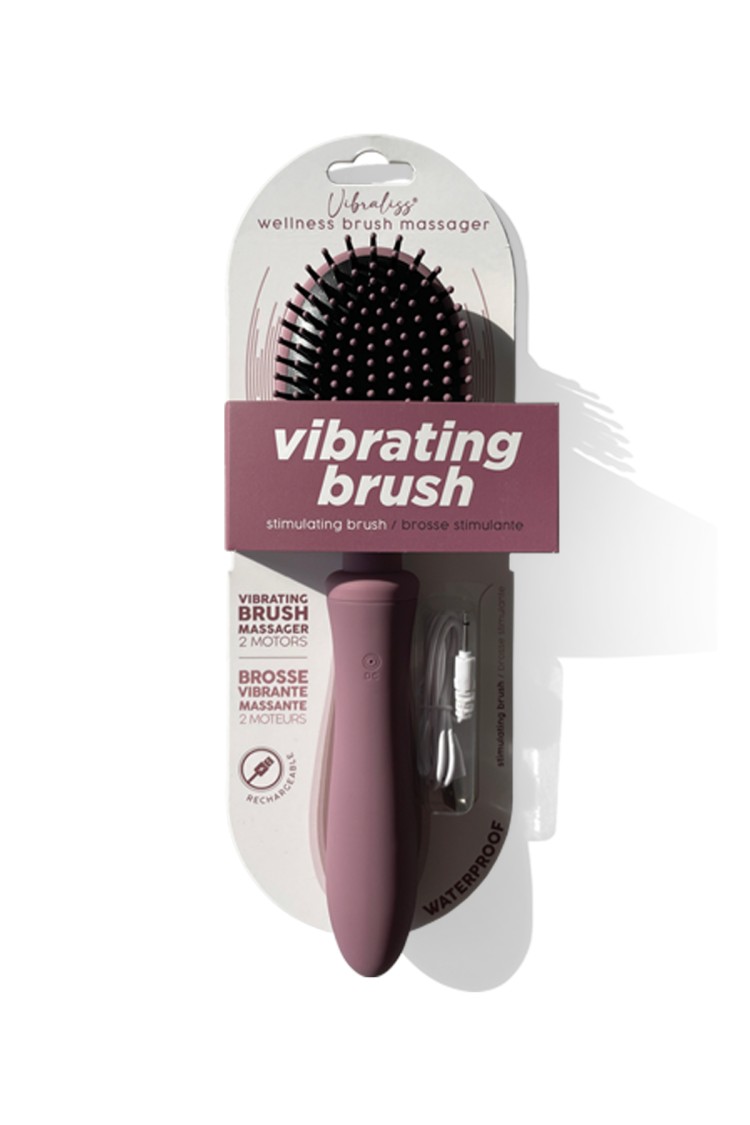 Vibraliss wibrująca szczotka do włosów Vibrating Brush Rose Pudre