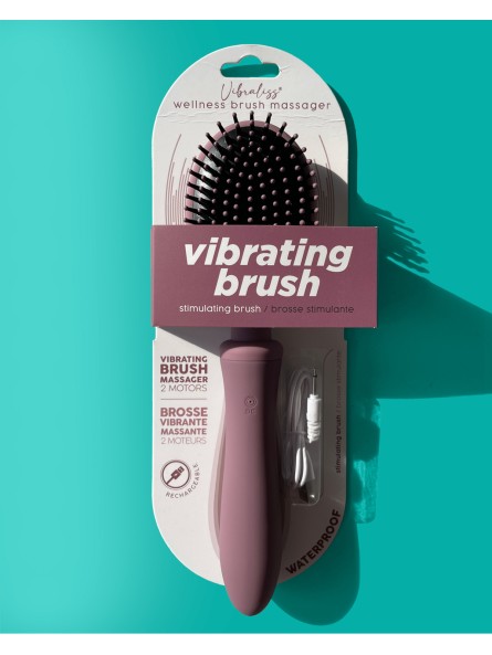 Vibraliss wibrująca szczotka do włosów Vibrating Brush Rose Pudre