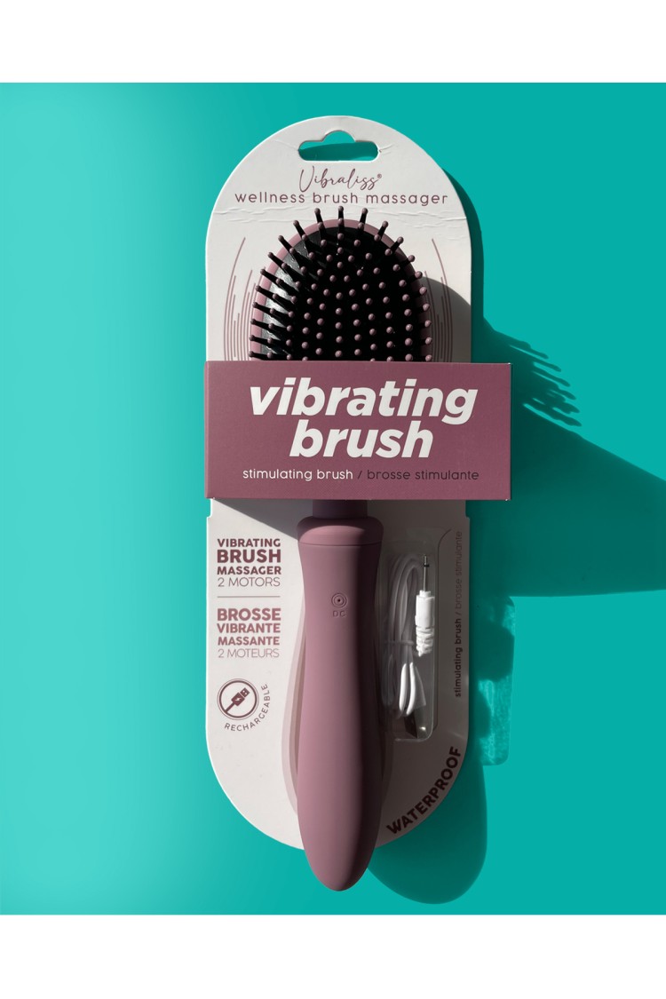 Vibraliss wibrująca szczotka do włosów Vibrating Brush Rose Pudre