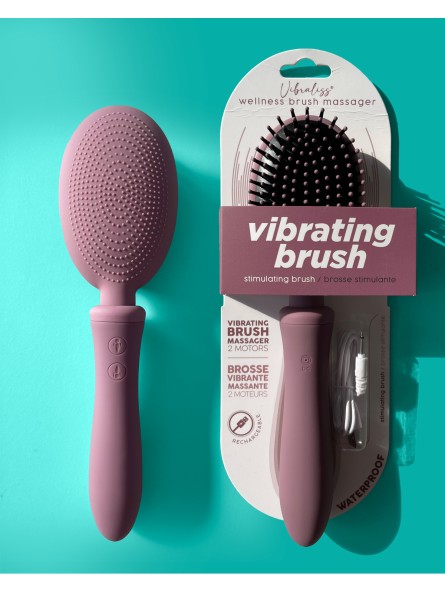 Vibraliss wibrująca szczotka do włosów Vibrating Brush Rose Pudre