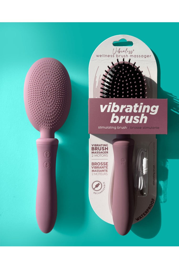 Vibraliss wibrująca szczotka do włosów Vibrating Brush Rose Pudre