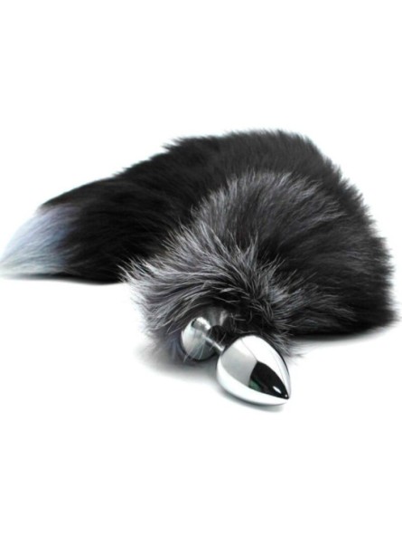 Korek Analny Lisi Ogon Black & White Fox Tail L Alive