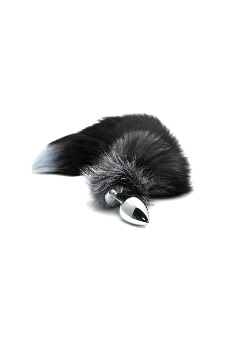 Korek Analny Lisi Ogon Black & White Fox Tail L Alive