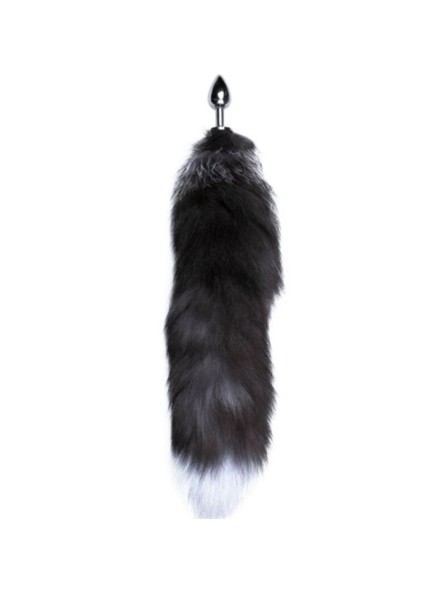 Korek Analny Lisi Ogon Black & White Fox Tail L Alive