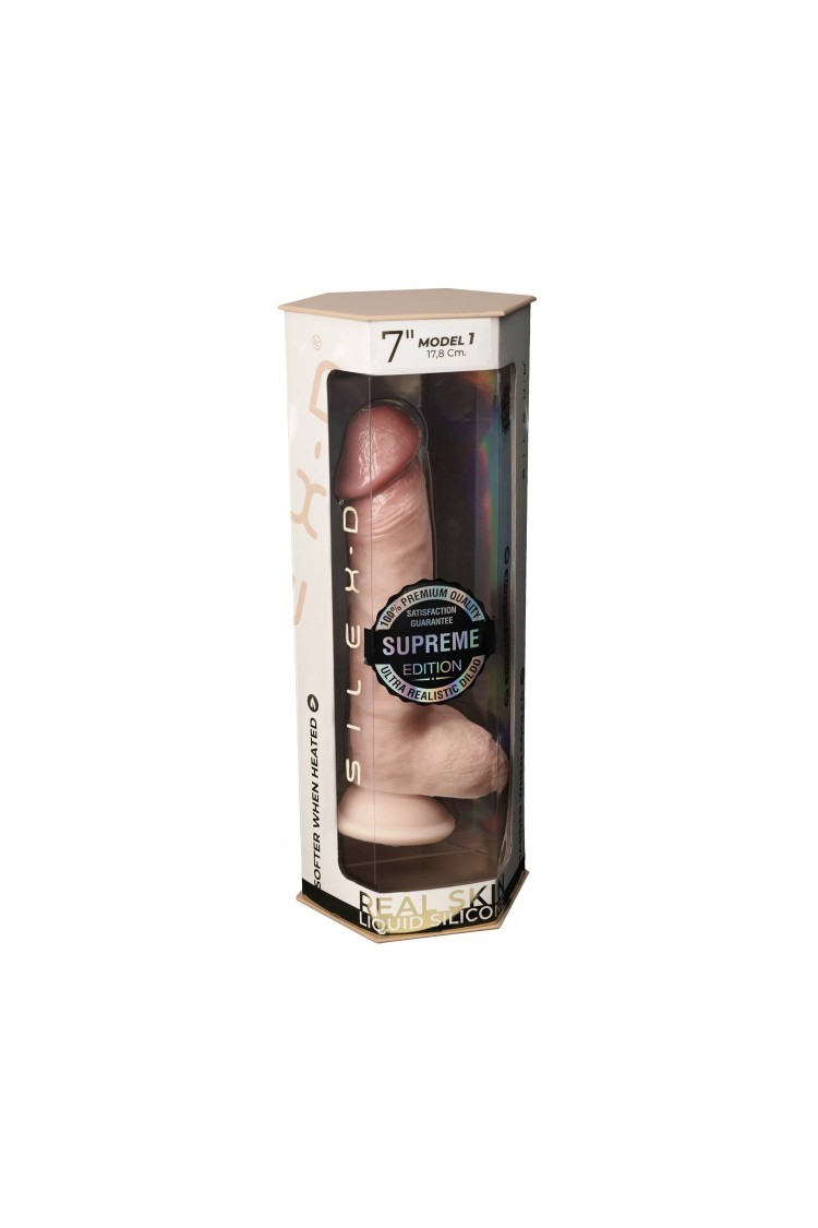 Dildo 17,8 Cm Premium Real Skin Model 1 (7") Flesh Silexd