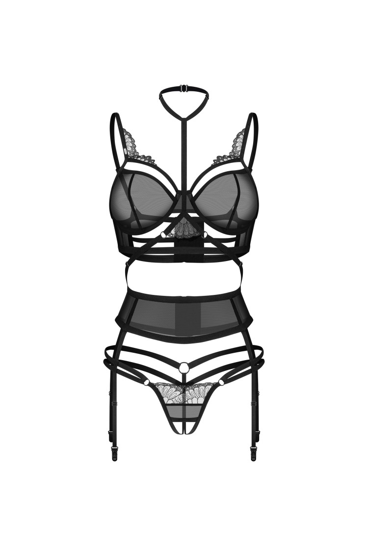 Komplet 3-Częściowy Premisis Black S/M Premium Obsessive