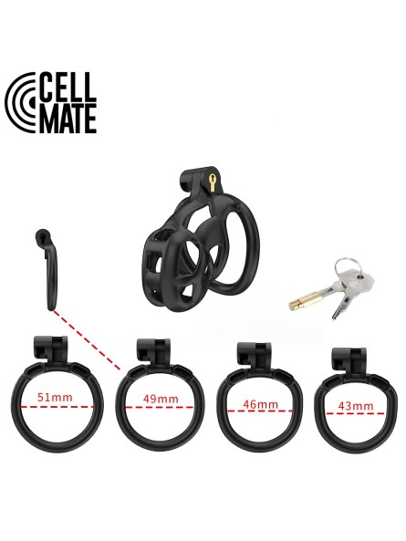 Pas cnoty Guardian Chastity Cage Black Size 1 CELLMATE
