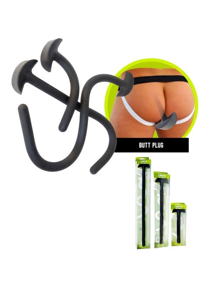 Sonda analna Gut Snake Liquid Silicone Plug Black M Brutus