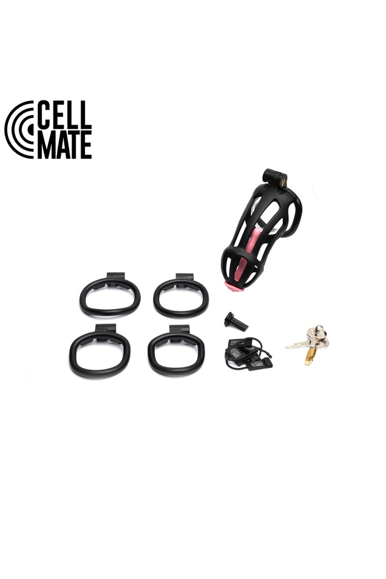 Pas cnoty Centurion Chastity Cage Black Size 4 CELLMATE