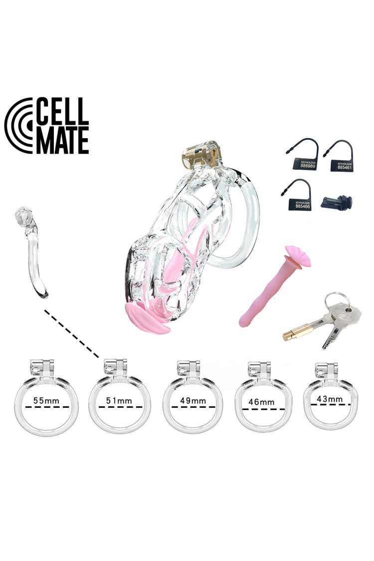 Pas cnoty Guardian Chastity Cage Clear Size 3 CELLMATE