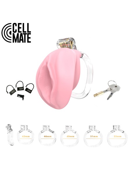 Pas cnoty Pussyfyer Chastity Cage Pink CELLMATE