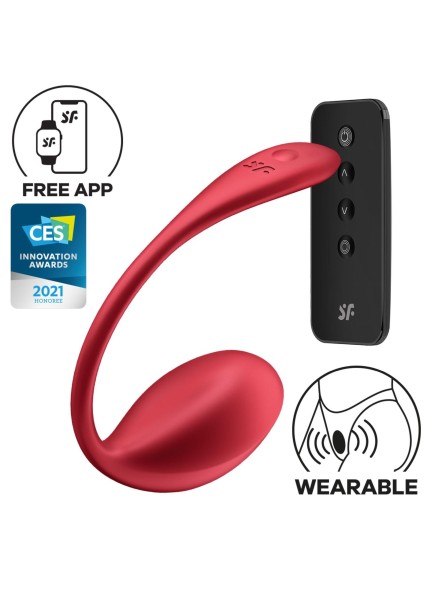 Jajeczko wibrujące Shiny Petal red Connect App Satisfyer