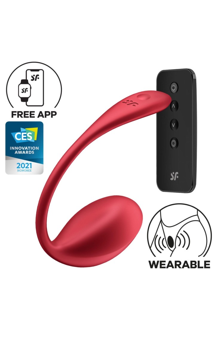 Jajeczko wibrujące Shiny Petal red Connect App Satisfyer