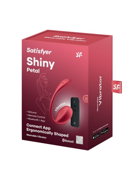 Jajeczko wibrujące Shiny Petal red Connect App Satisfyer