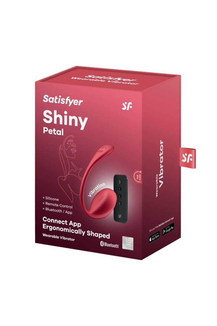 Jajeczko wibrujące Shiny Petal red Connect App Satisfyer