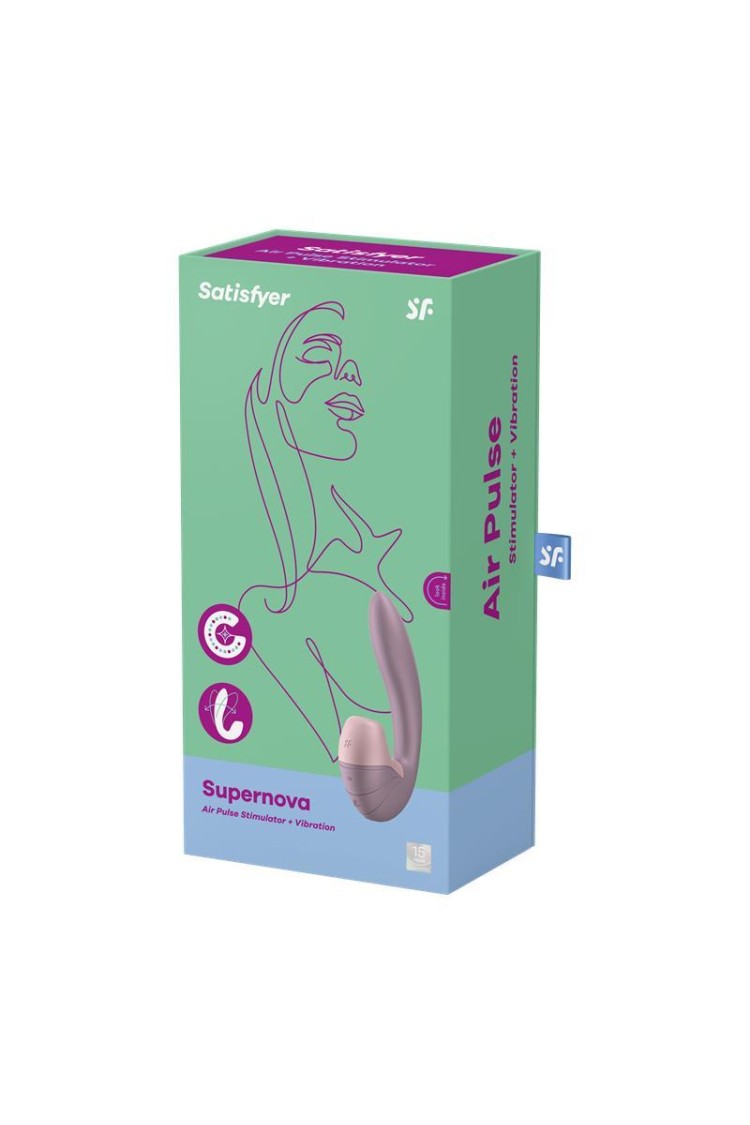 Wibrator do punktu G ze stymulatorem Supernova Old Rose Satisfyer