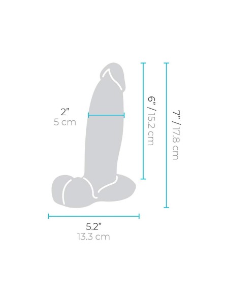 Dildo 17,8 cm Slipskin 7 Inch Girthy B-Vibe