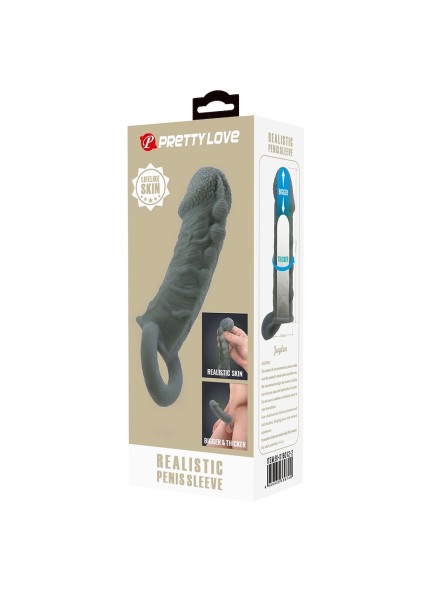 NAKŁADKA PRETTY LOVE REALISTIC PENIS SLEEVE