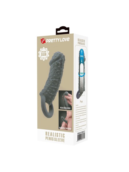 NAKŁADKA PRETTY LOVE REALISTIC PENIS SLEEVE