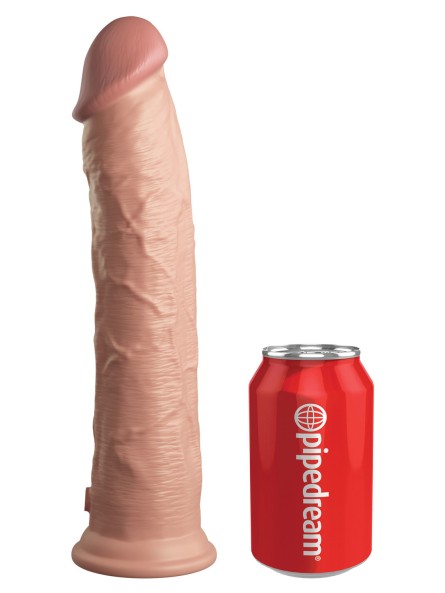 Miękkie silikonowe dildo z twardszym rdzeniem King Cock 11 Inch Dual Density Silicone Cock Light