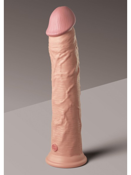 Miękkie silikonowe dildo z twardszym rdzeniem King Cock 11 Inch Dual Density Silicone Cock Light