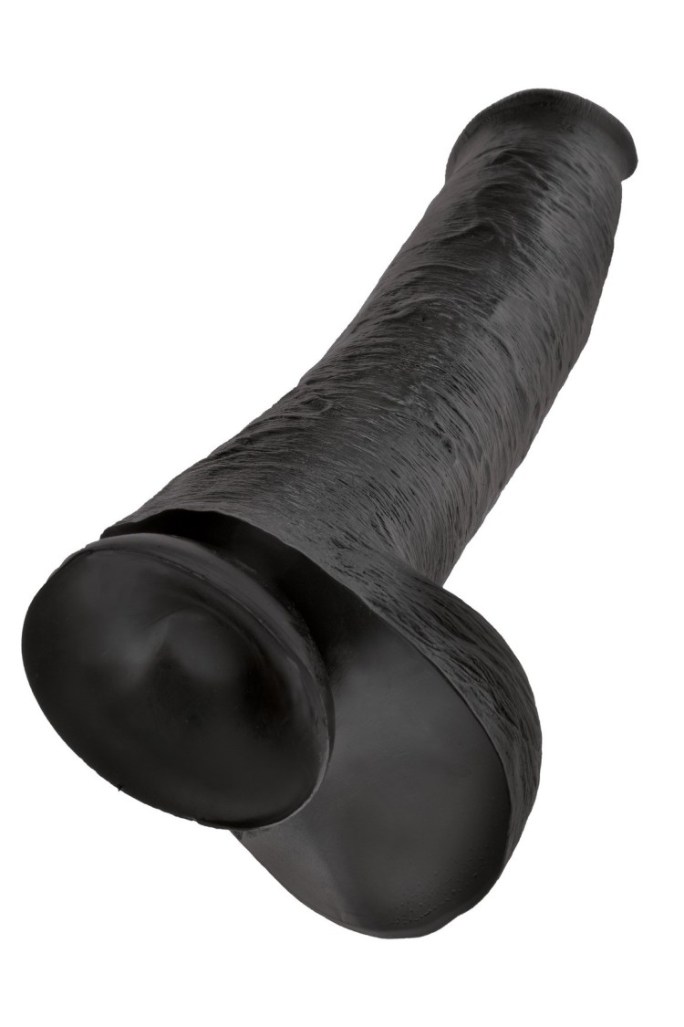 King Cock 15" Cock with Balls Black