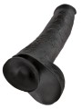 King Cock 15" Cock with Balls Black